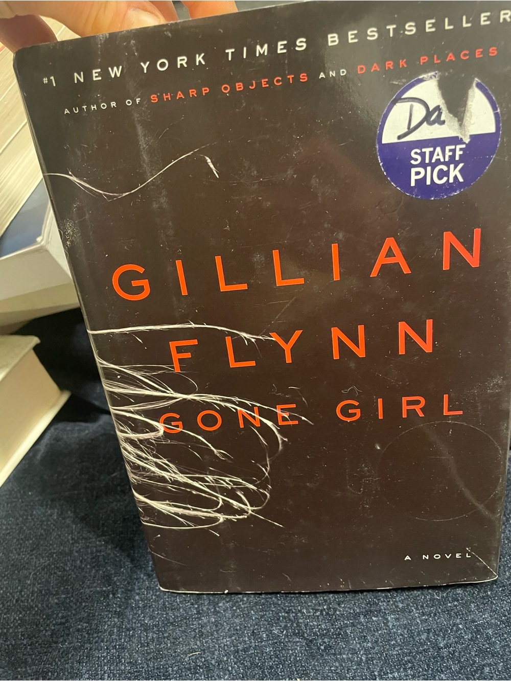Gillian Flynn Gone Girl - Black Cover with Orange Text